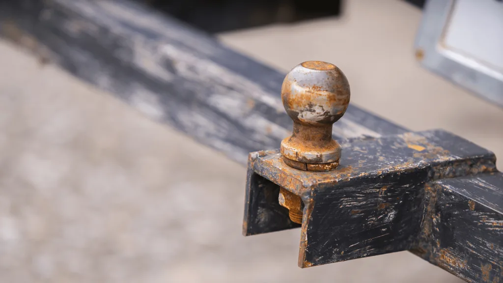 Rusted ball hitch