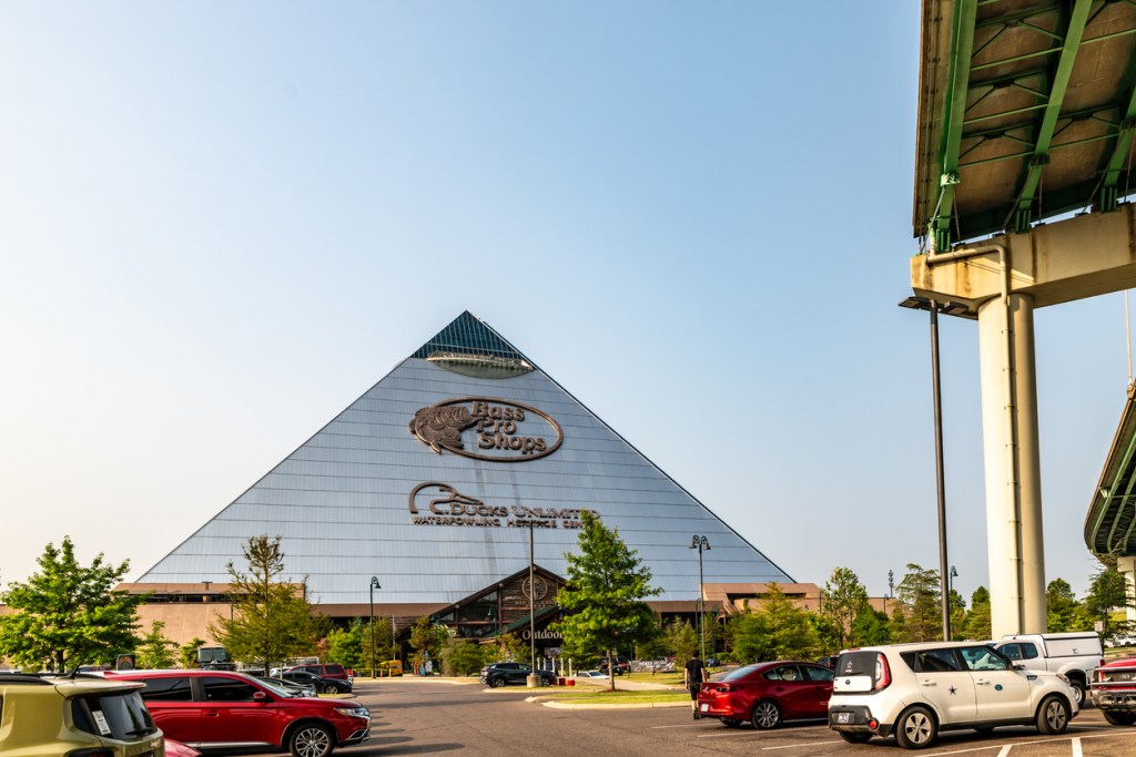 The Pyramid in Memphis is one of the largest Bass Pro Shops.