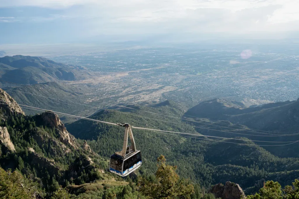 The Breathtaking View From The Sandia Peak Tramway makes for a good day trip from Santa Fe