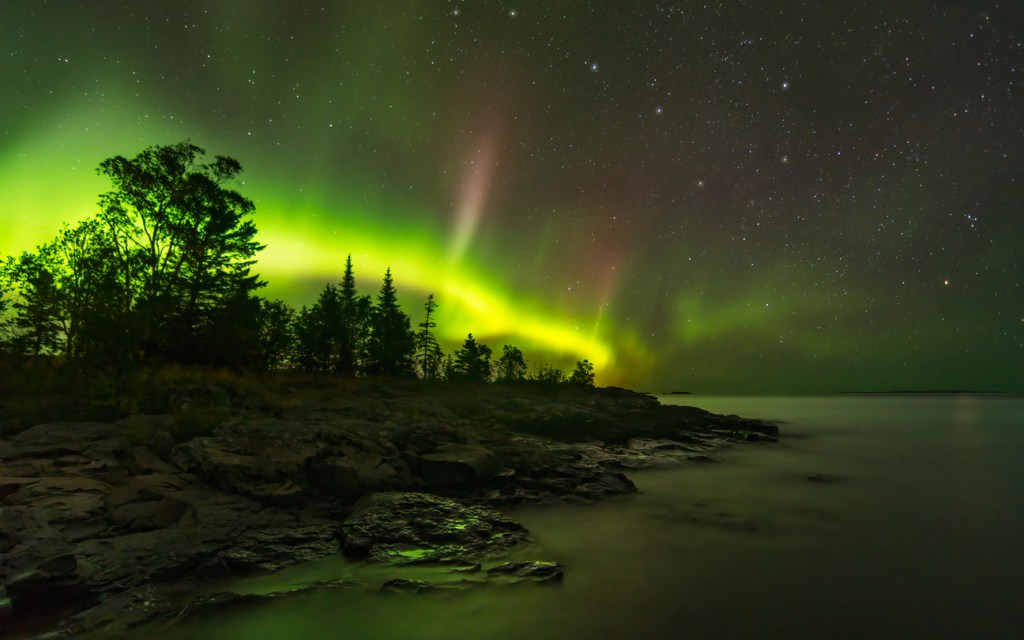 You have the chance to see the Aurora Borealis (Northern Lights) at Voyageurs National Park
