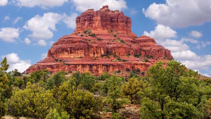 The famous Bell Rock in Sedona. When you're done here, take some day trips around the area.