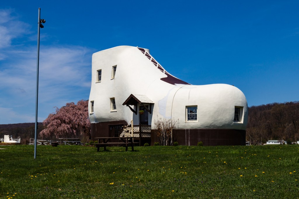 The Haines Shoe House is an unique structure near the Lincoln Highway in York County, Pennsylvania.