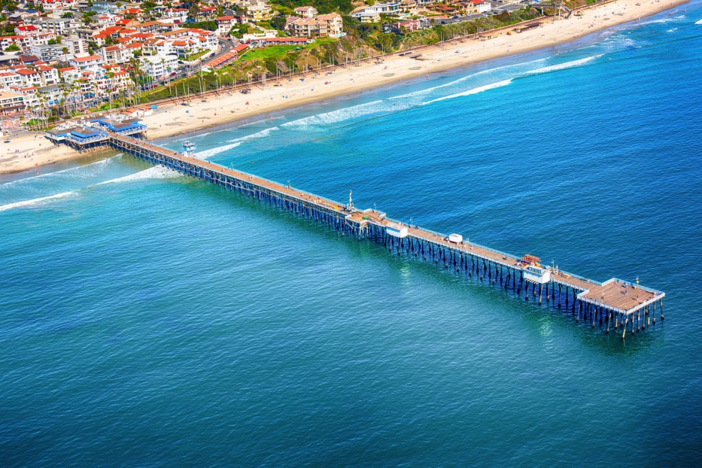 San Clemente's historic pier is an easy day trip from San Diego.