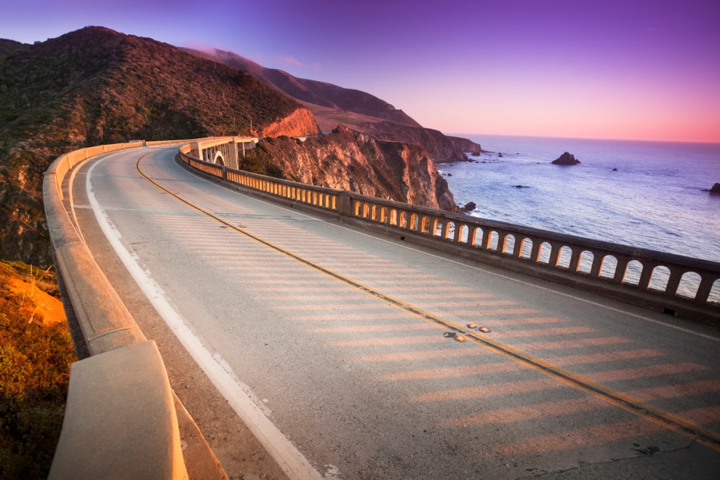 Bixby Bridge, Big Sur, California, along the Pacific Coast Highway on the way to Ventura