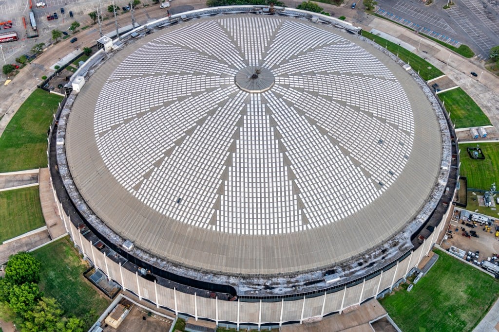The Houston Astrodome from above