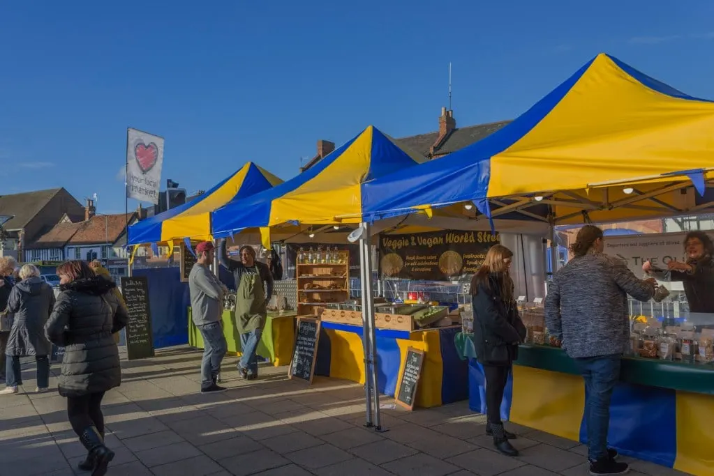 Food tents at a festival