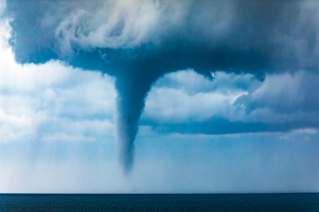 Tornado over the ocean