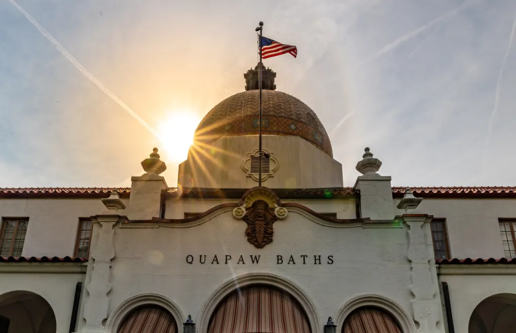 Historic Quapaw Bathhouse in downtown Hot Springs.