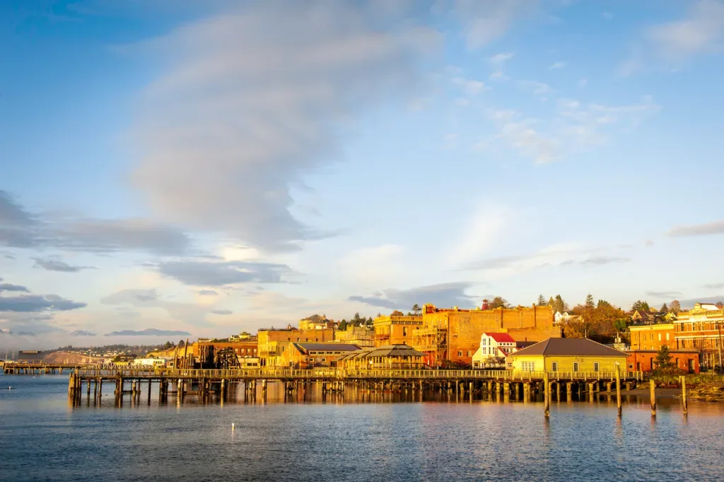 Historic buildings like the coast of Port Townsend, Washington.